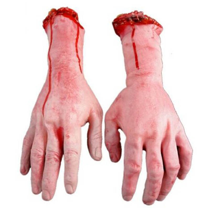 ?1PC      ¥  Lifesize  ڵ ҷ / 1PC Severed Scary Cut Off Bloody Fake Latex Lifesize Arm Hand Halloween Prop Hot